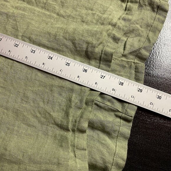 Linda Allard Ellen Tracy 100% Washable Linen Tunic 18 Green Button Down Shirt - Picture 10 of 10